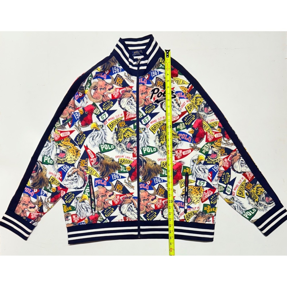 Polo Ralph Lauren XXL Graphic Print Track Jacket Full Zip Bomber